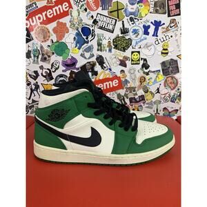Size 10.5 - Air Jordan 1 Mid Pine Green 100% Authentic No Box